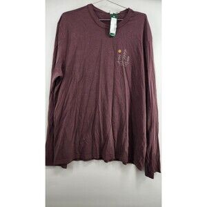 Threads 4‎ Thought Men's Burgundy XL Forest Graphic Long Sleeve T-Shirt NWT